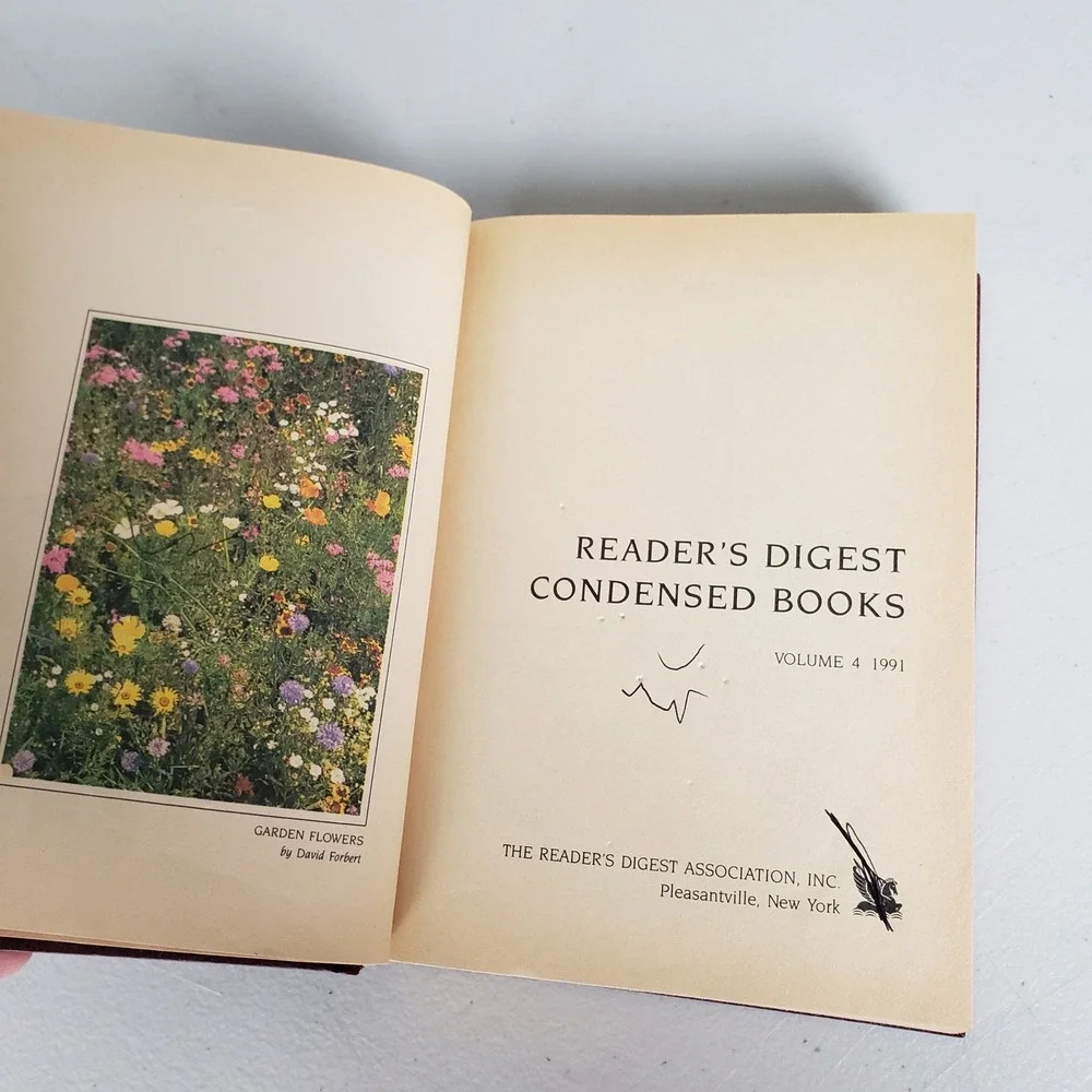 Readers Digest Condensed Books Vol 4 1991 As The Crow Flies Hardcover Burgundy
